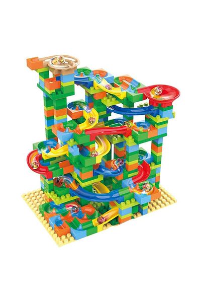KidProtect Marble Bally Blocks Building Set, 402 Pieces