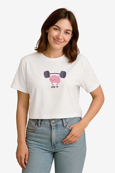 FANA Women's White T-Shirt Funny Slogan Printed Summer Short T-Shirt with Bra...