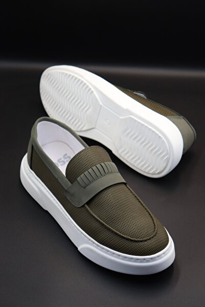 HEROD Men's Khaki Sneaker Shoes Daily Comfortable Soft Lightweight Polyurethane Sole