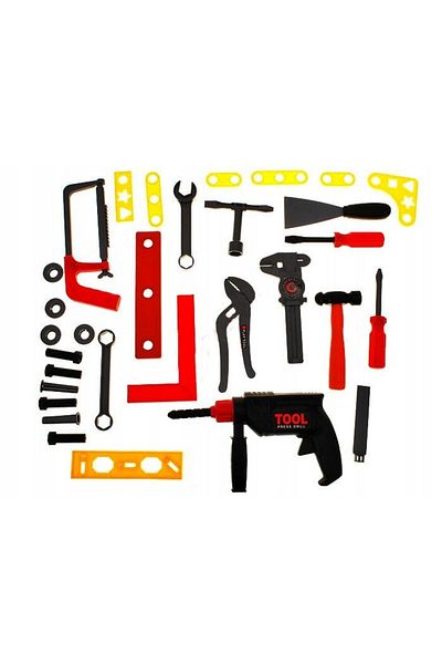 IDL idealStore ToolToys DIY Kit, with Drill, Hammer, Clamping and Threading Tools, Screwdriver