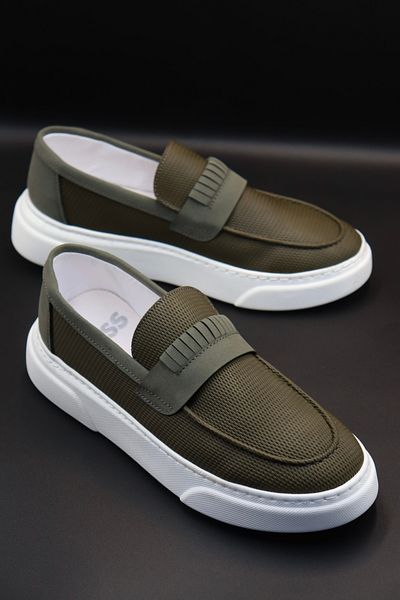 HEROD Men's Khaki Sneaker Shoes Daily Comfortable Soft Lightweight Polyurethane Sole