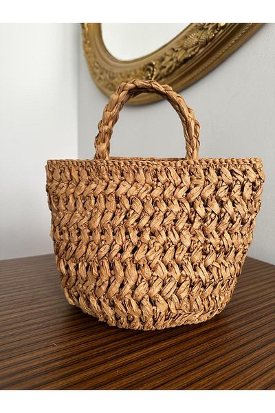 Yerli hand knitted straw bag