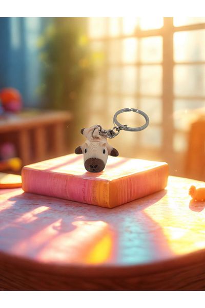 Shuttle Park Unisex Special Stylish Design Cute Pig Movable 3D Hard Plastic Keychain Gift Accessory 1Pcs