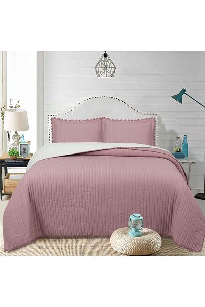 Bella Home Sofia Pompom Double Bedspread Set - 260X240 cm