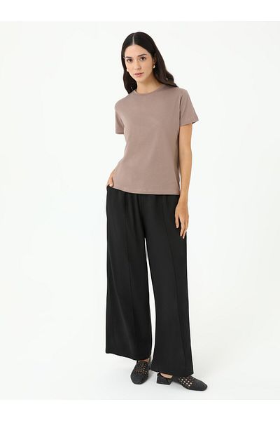 Refka Μπλουζάκι Crew Neck Short Sleeve - Mink - Refka