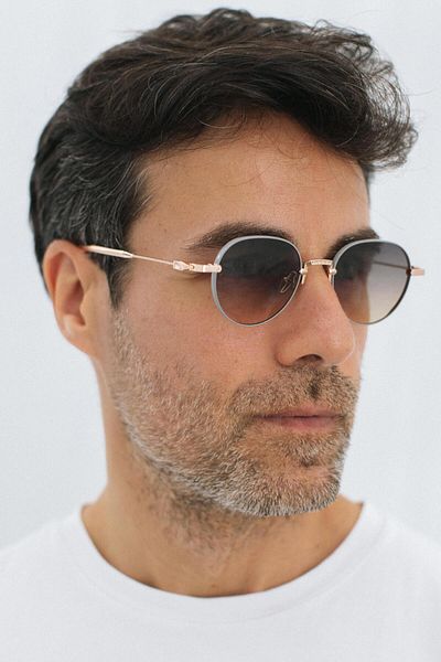Bilge Karga Speki Gold Black Orange Gradient Men's Sunglasses