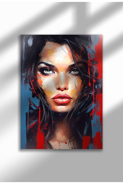 21mxm Street Art Poster, Vibrant Graffiti Portrait, Frameless Modern Canvas, Urban Vibe 2025
