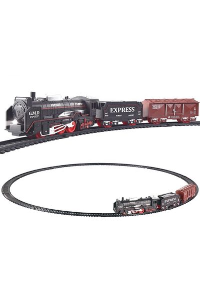 ideal STORE idealSTORE Vintage Train Electric Circuit, Includes a Locomotive Equipped with Lights that illuminate