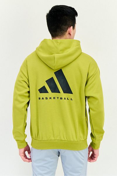 adidas Men Sportswear Fit Long Sleeve Basketball Sweatshirt, Olive