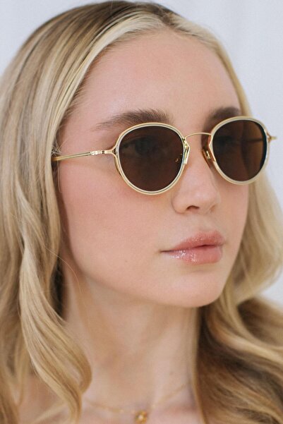 Bilge Karga Saul Gold Brown Sunglasses