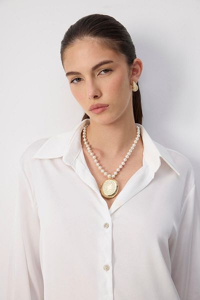 Touché Privé Metal Ended Pearl Necklace