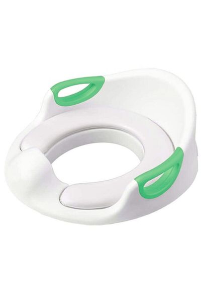 zafit Reductor WC copii ZAFIT®, cu manere si spatar, Portabil, Antiderapant, Alb/Verde