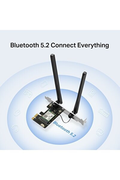 Mercusys MA80XE, AX3000 Wi-Fi 6 Bluetooth 5.2 PCIe Adaptör
