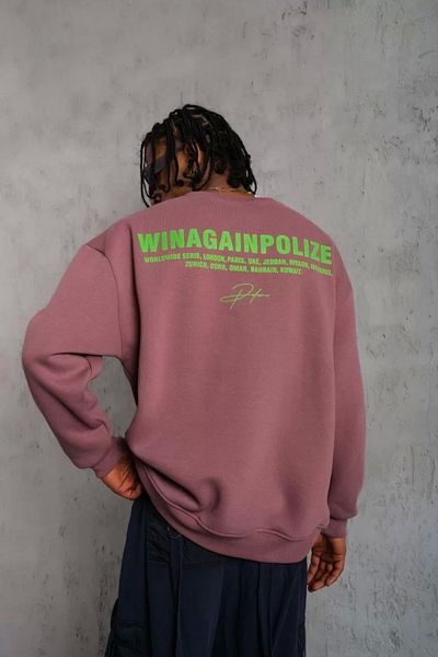 Silerra Men's Printed Sweat - Dried Rose