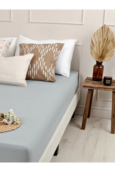 NikAr Home 100% Cotton Fitted Sheet Double