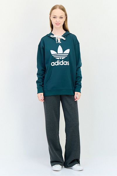 adidas Women Sportswear Fit Long Sleeves Outdoor Sweatshirt, Green