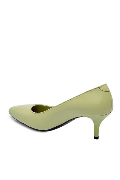 Tergan Yeşil Hakiki Deri Kadın Stiletto - K24S1AY67737-S1X