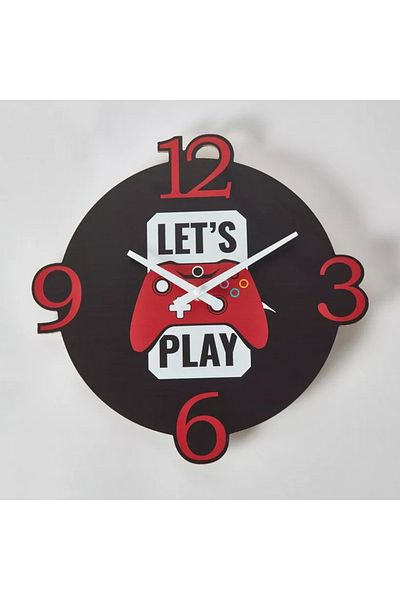 rexa Gaming Fio Lets Play Wall Clock - 33.8x3.5x33.8 cm
