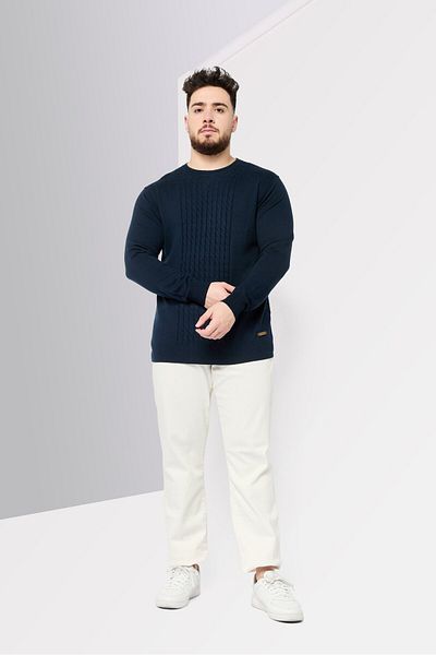 Harmont & Blaine Jeans Men Crew Neck Long Sleeve Brand Logo Sweater, Navy