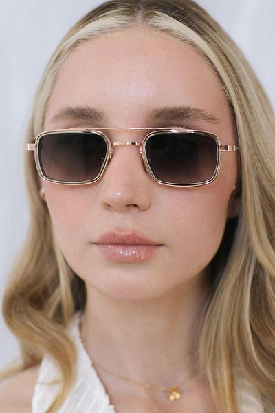 Bilge Karga Sion Gold Green Gradient Sunglasses