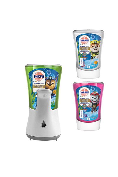 Dettol Sagrotan No Touch Kids Liquid Soap Dispensing System, 750ml, Berries