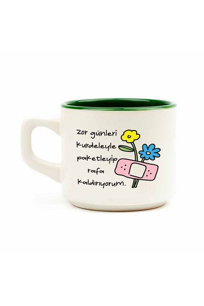 PALTO TASARIM I Pack the Difficult Days with a Ribbon and Put Them on the Shelf. White Venus Mug - Gift Mug Cup Mug