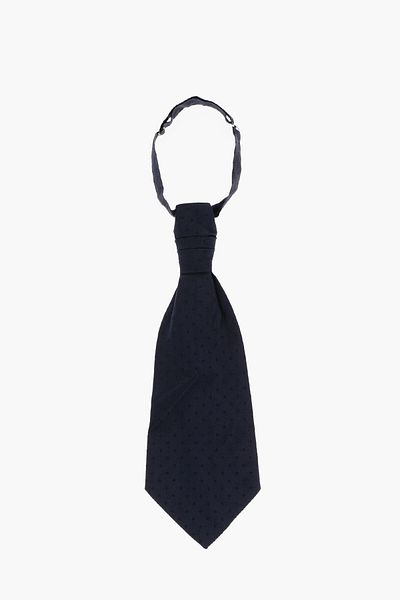 Corneliani Cravată Ascot de mătase cu buline, model ceremonie
