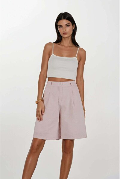 FABB Pantaloni scurți Bermuda din in roz