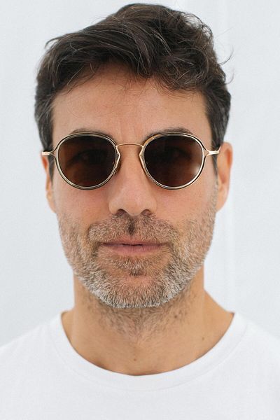 Bilge Karga Saul Gold Brown Men's Sunglasses
