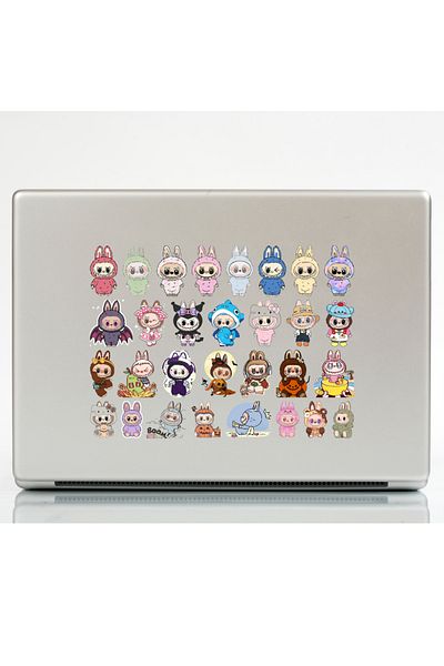 Ororabutik 62 Pieces Lalubu Monster Sticker Set - Sticker Set Sketchbook
