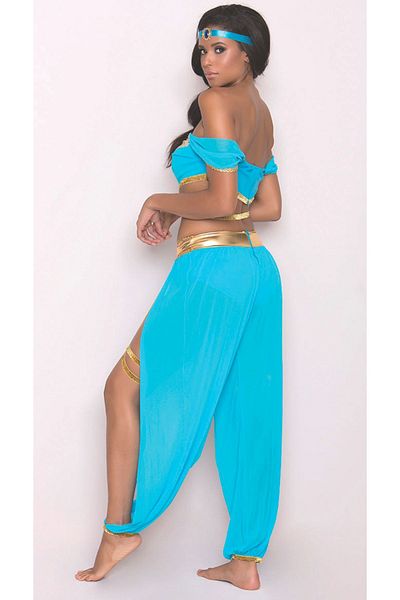 Batıdan Costum de dansator cu detalii aurii Fancy Blue - Blue - BATDN81P20Z-MJA