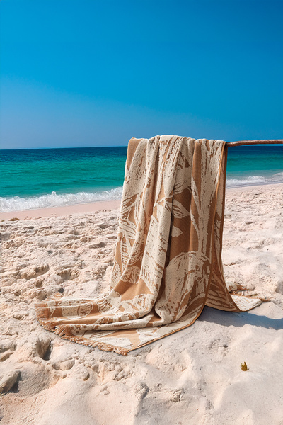 Doqu Home Βοτανική πετσέτα παραλίας Moka