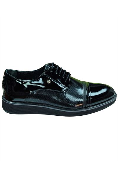 Nevzat ÖgE 0311-Eva Men's Black Patent Leather (40-44) Leather Classic Shoes