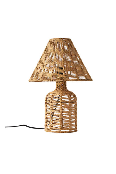 Apliqa Mateo İpli Rattan Hasır Abajur