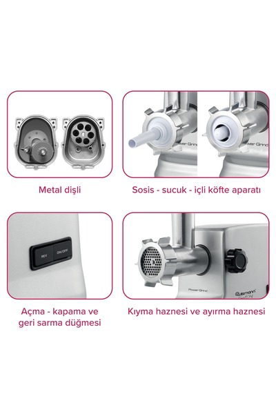 Wismann KIYMA MAKİNESİ POWER GRIND WS3500 (3 FONKSİYONLU)