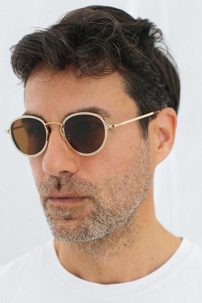Bilge Karga Saul Gold Brown Men's Sunglasses
