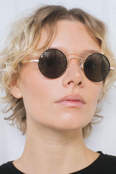 Bilge Karga Mindy Gold Green Sunglasses