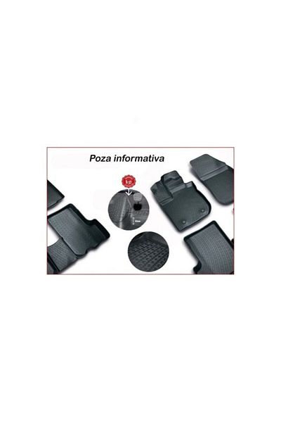 ideal STORE Rubber Mats for Ford Kuga III, Tavia Style, with Border, Floor Fixing Clips, Material