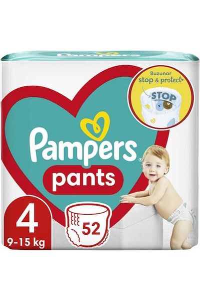 Pampers Pants Jumbo Pack Diapers Size 4, 9-15 Kg, 52 pcs