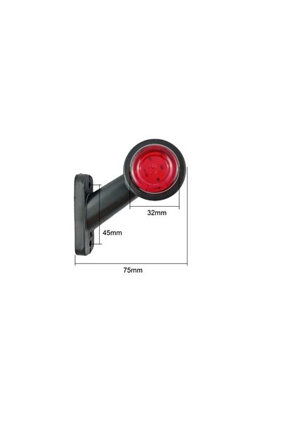 ideal STORE Lampa Gabarit idealSTORE, cu Brat 12 LED SMD Alb - Rosu 12V-24V, Instalare usoara, Iluminat 12 LED,