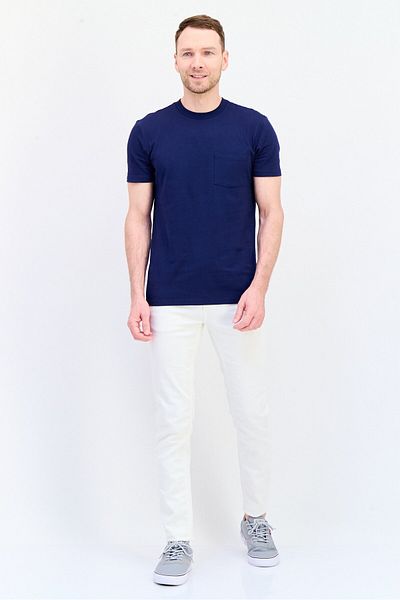 CELIO Men Slim Fit Solid Stretchable Straight Leg Jeans, White