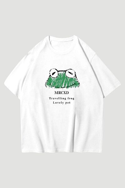 Carpe White Frog Oversized T-Shirt