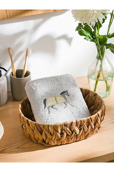 LC Waikiki Lcw Home Gray Embroidered Face Towel 50X80 cm