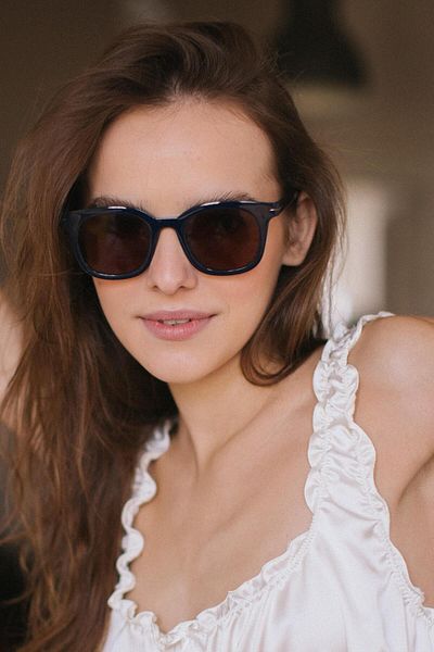 Bilge Karga Margot Navy Brown Sunglasses
