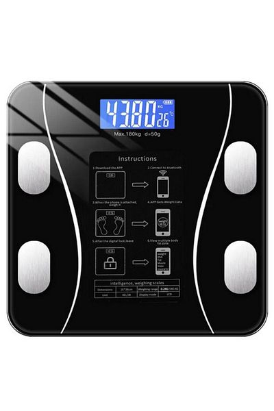 ideal STORE idealSTORE Smart Body Scale, Electronic, Illuminated LCD Screen, Thermometer, Application For