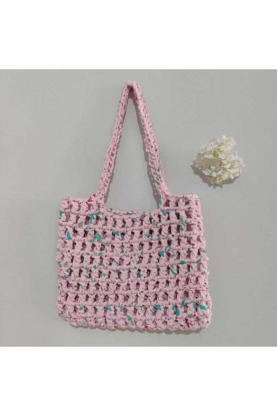 Selen Veronica Handmade Knitting Combed Cotton Bag 30 * 45 Custom Design Bag