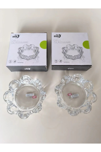 mixify صينية رماد زجاجية 2 قطعة