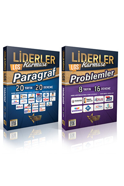 2026 LGS Liderler Karması Paragraf ve Problemler Deneme Seti Toplam 28 Yayın 36 Deneme