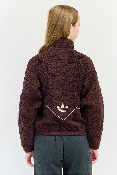 adidas Women Sportswear Fit Long Sleeves Outdoor Sweatshirt, Brown
