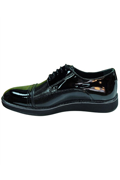 Nevzat ÖgE 0311-Eva Men's Black Patent Leather (40-44) Leather Classic Shoes